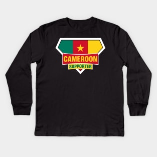 Cameroon Super Flag Supporter Kids Long Sleeve T-Shirt